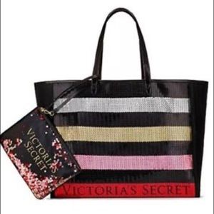 Victoria's secret sequin tote bag